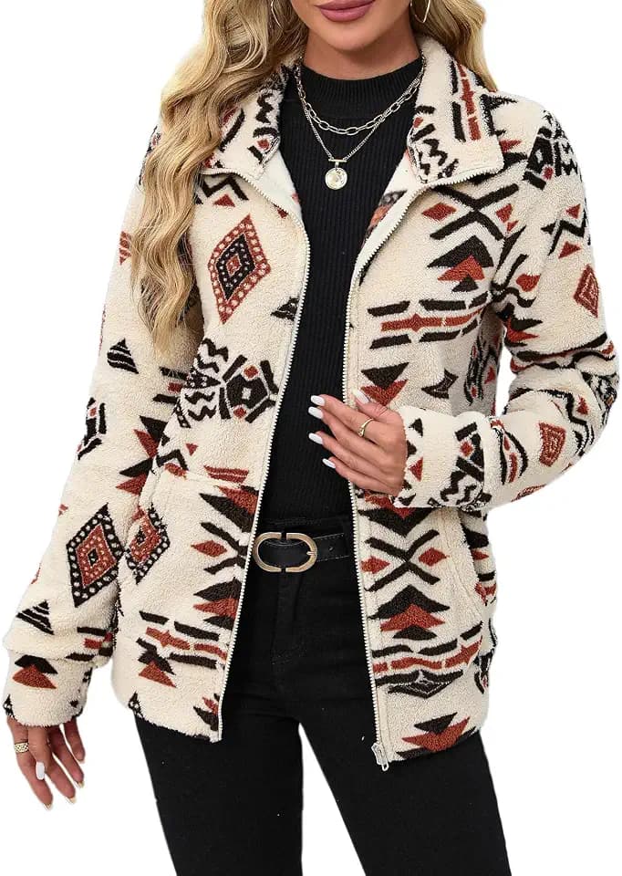 For G and PL Women's Fleece Full Zip Soft Warm Fall Winter Bed Jacket