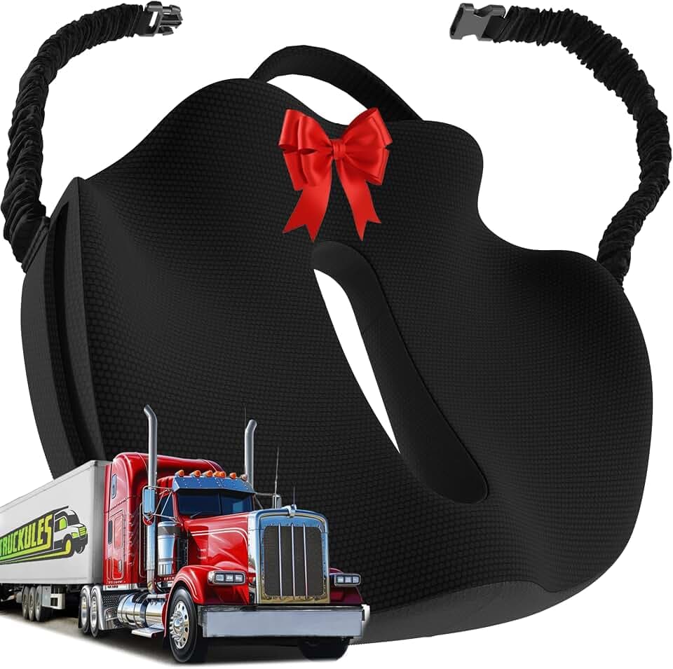 Truckules Big Rig Truck Seat Cushion, Thick Memory Foam for Long Driving