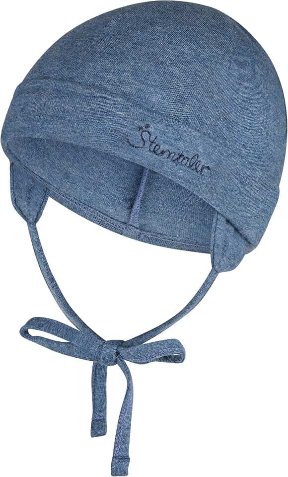Sterntaler OCS Beanie Melange – Unisex Baby Mütze aus Melange-Singlejersey (Bio) – weiche Kopfbedeckung mit Zwei Tragevarianten – lässige Übergangsmütze für Babys & Kinder