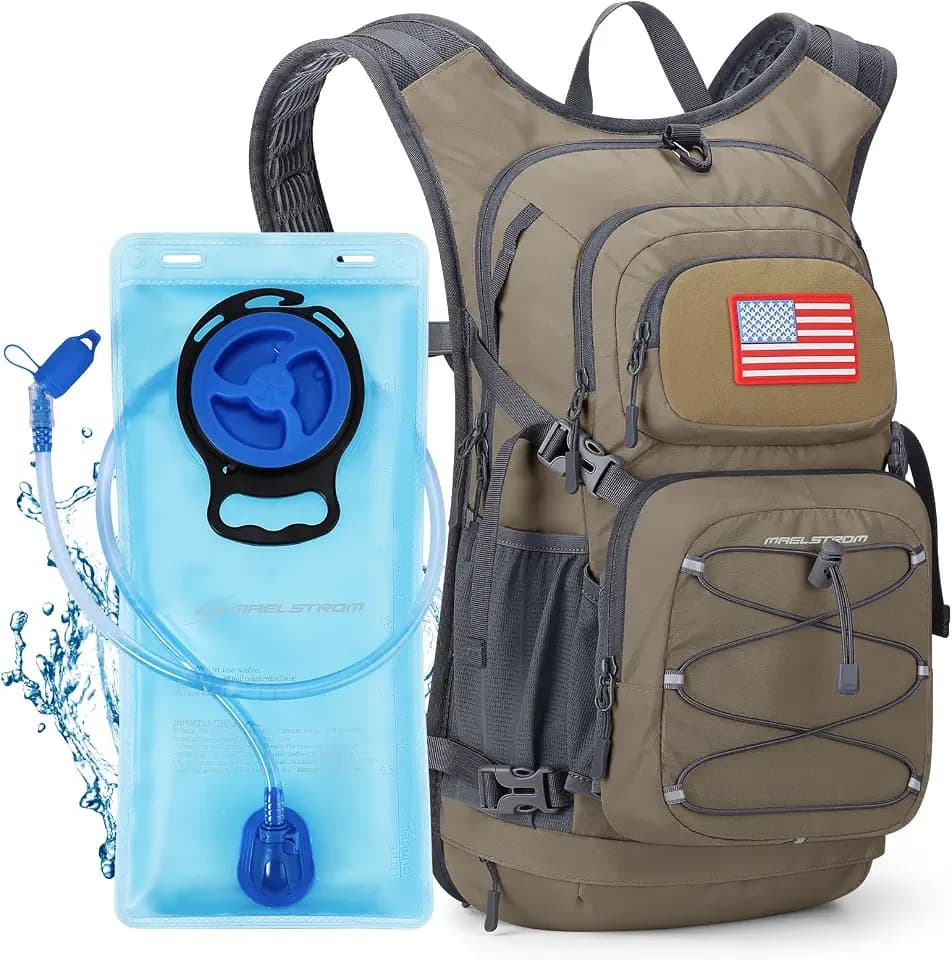 Maelstrom Lightweight Hydration Hiking Backpack with 2L/3L Water Bladder