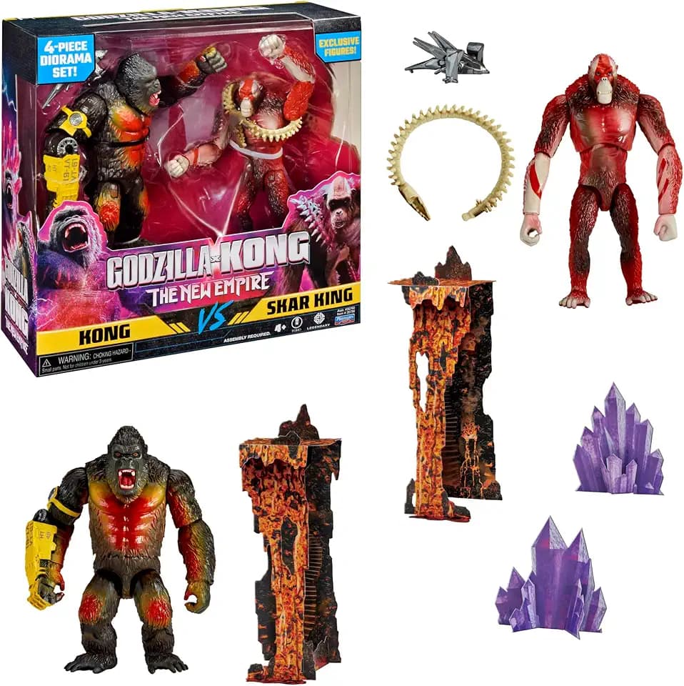 MonsterVerse Kong vs. Godzilla: The New Empire Sonderedition – 2 bewegliche Figuren, 15 cm, Sammler-Set, ab 4 Jahren