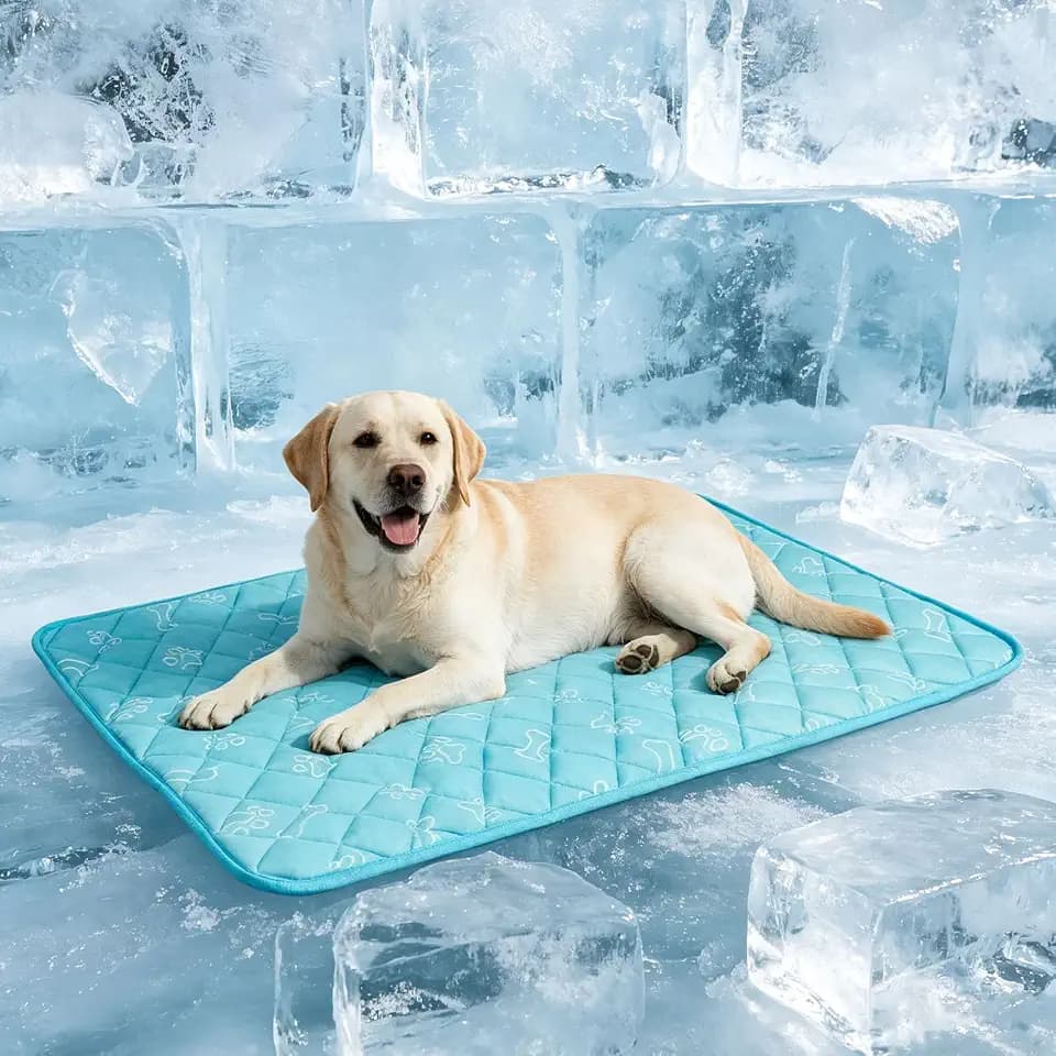 BEAUTYZOO Dog Cooling Mat, Durable Cooling Mat for Large Dogs 47x28in, Blue