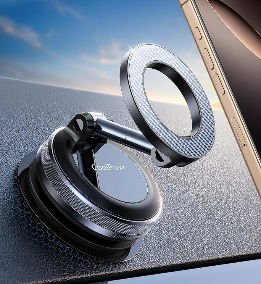 Coolpow Handyhalterung Auto Magnet für MagSafe Autohalterung Stabil Faltbar
