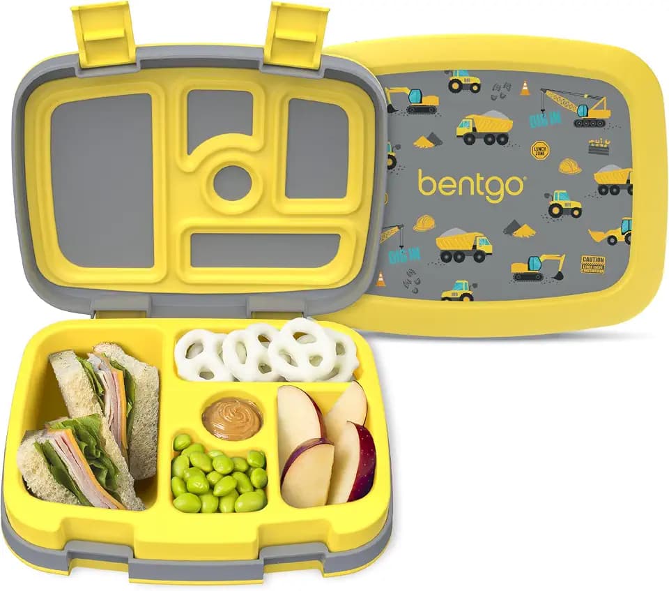 Bentgo Kids Prints Leak-Proof 5-Compartment Bento-Style Kids Lunch Box