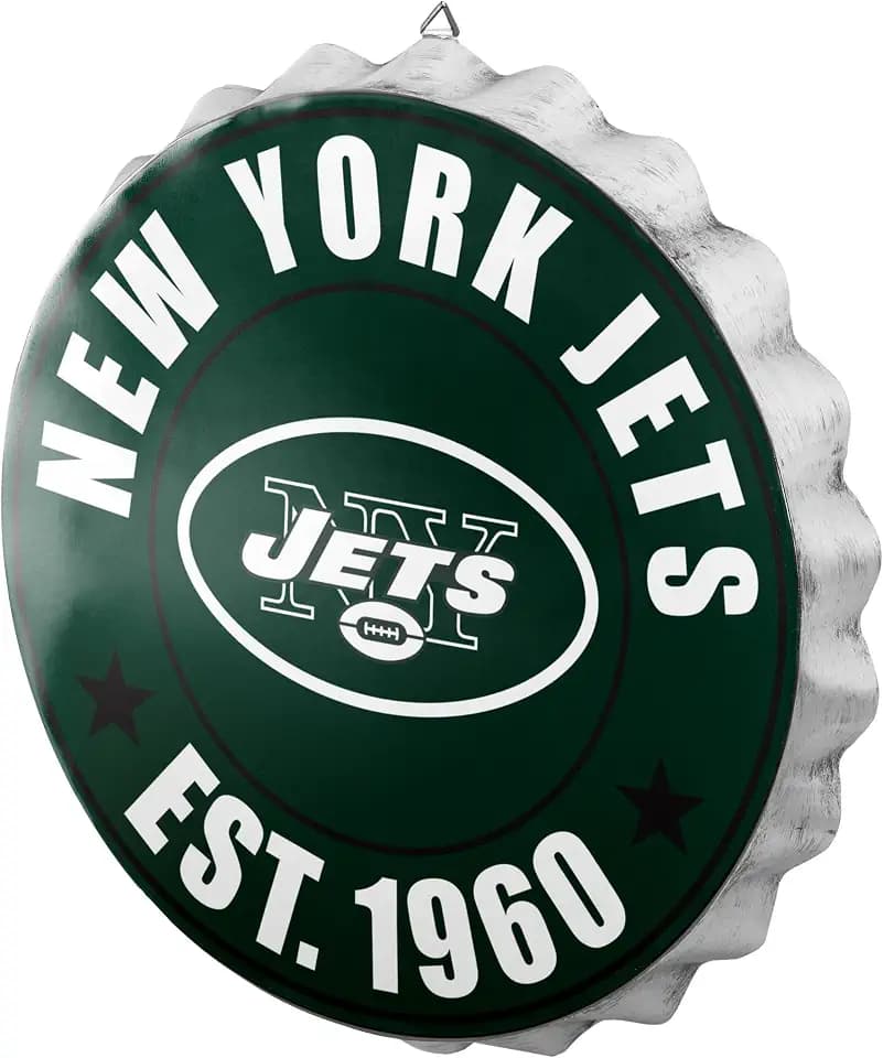 NFL Team Logo Metal Hanging Wall Bottle Cap Sign