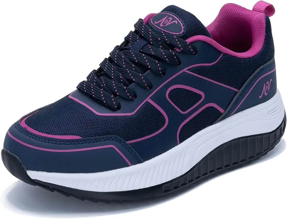 AOV Women Arch Support Walking Shoes Wide Plantar Fasciitis Tennis Sneakers