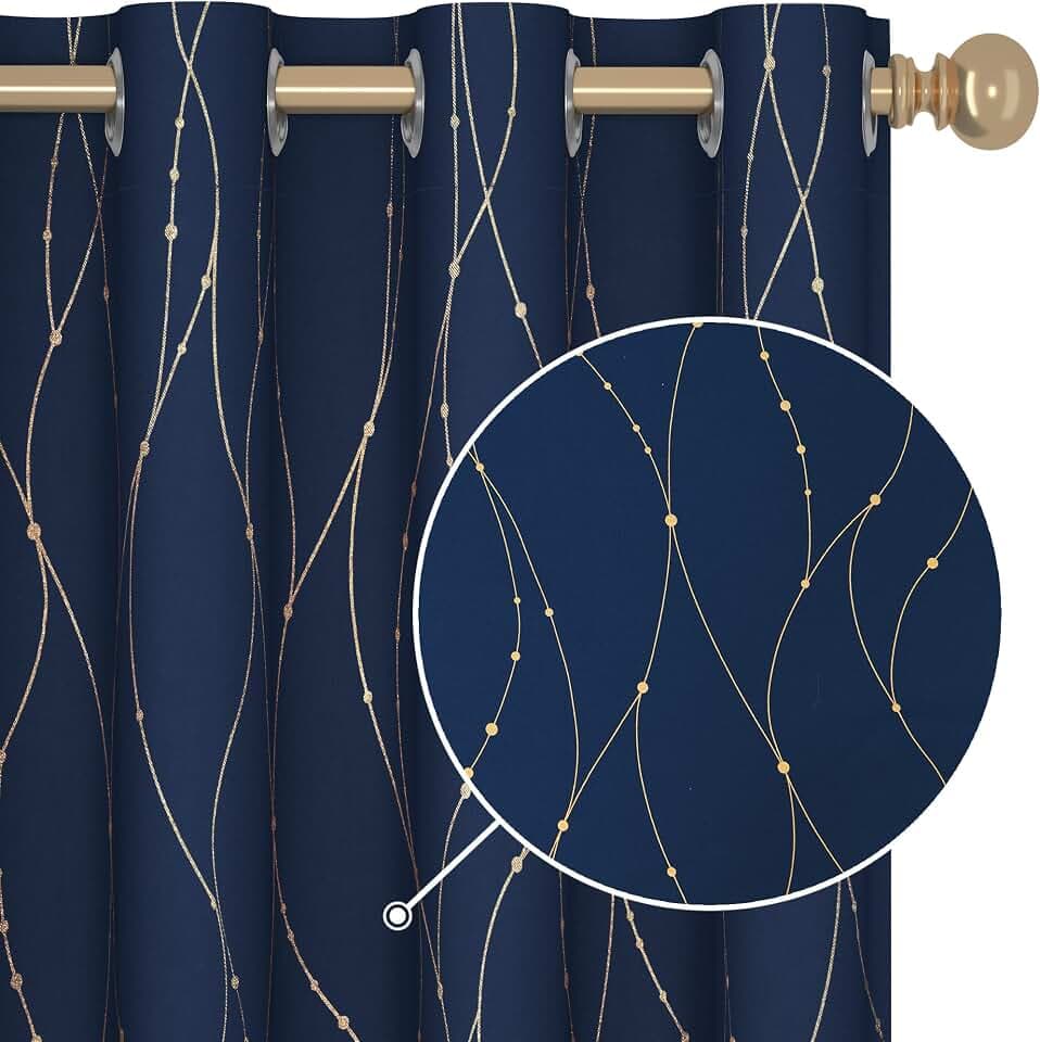 Deconovo Black Out Curtains 84 Inch Long, Curtains for Living Room Bedroom