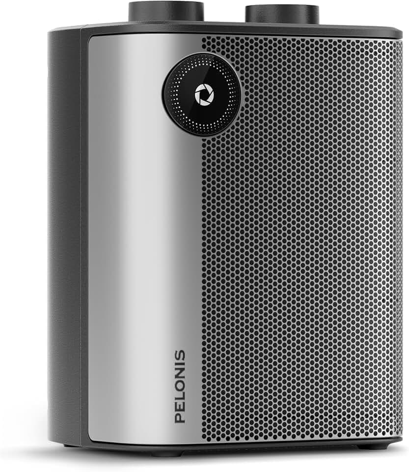 PELONIS Keramik Heizlüfter Mini 2000W, 2S Schnellheizung, 3 Heizstufen + Lüfter, Leise Tischheizung mit Überhitzungs & Kippschutz für Büro, Schreibtisch & Homeoffice