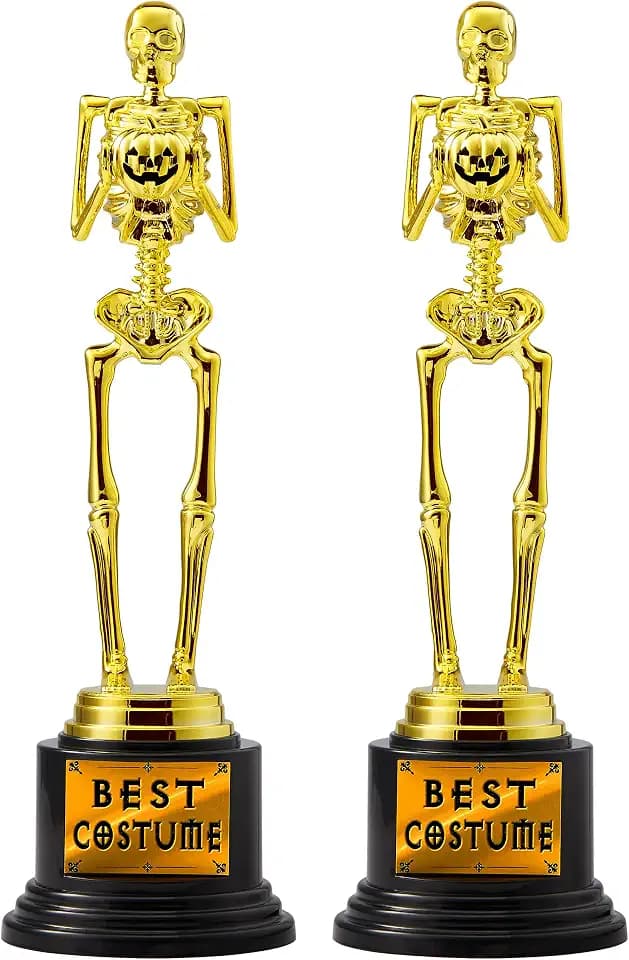 JOYIN 5 Halloween Bestes Kostüm Skelett Trophäe für Halloween Schädel Party Favor Preise, Kostümwettbewerb Veranstaltung Trophäe, Schule Klassenzimmer Belohnungen, Leckereien für Kinder