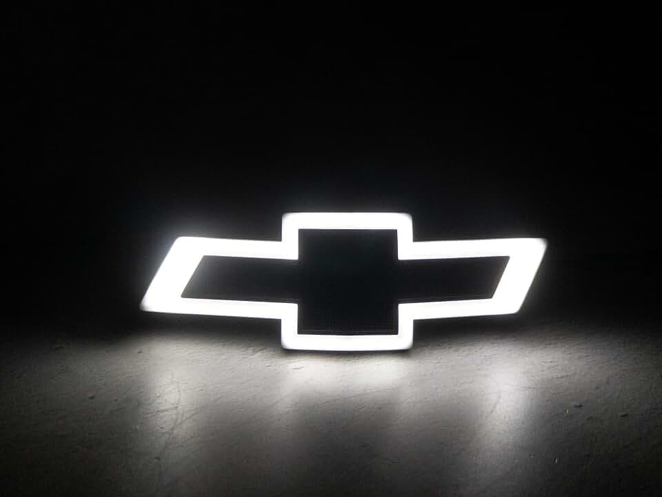 Autogem 2016–2024 Chevy Camaro Lighted Grille Emblem – Black Finish with White LED Bowtie Logo