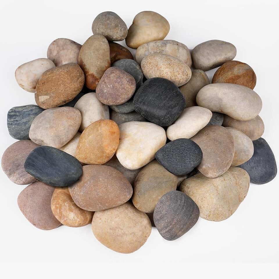 40 lbs Rocks for Outdoor Landscaping, 2-3" Decorative Planter Rocks
