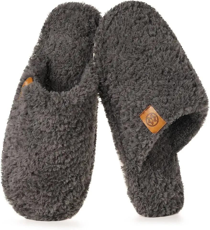 Dokela Women's Cozy Slippers Warm Fuzzy Slip On House Slippers