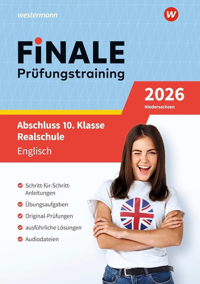 FiNALE Prüfungstraining Abschluss 10. Klasse Realschule Niedersachsen: Englisch 2026 Arbeitsbuch mit Lösungsheft und Audio-Dateien