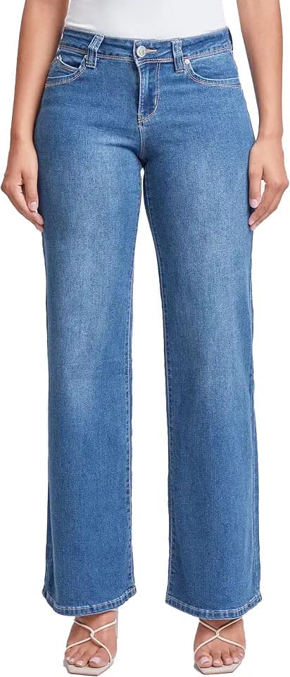 YMI Women's YMI Jeans Women’s Wannabettabutt Low Rise Wide Leg Jeans
