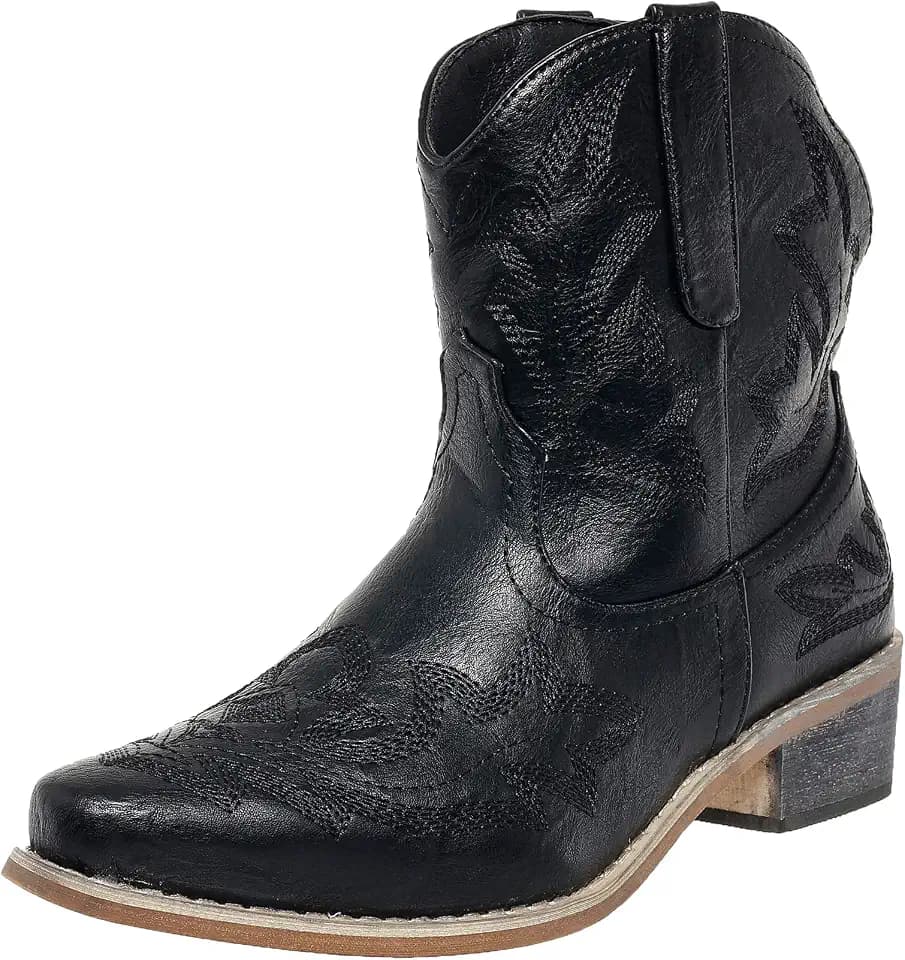 Cowboy Boots for Women Cowgirl Western Ankle Pointed Toe Booties