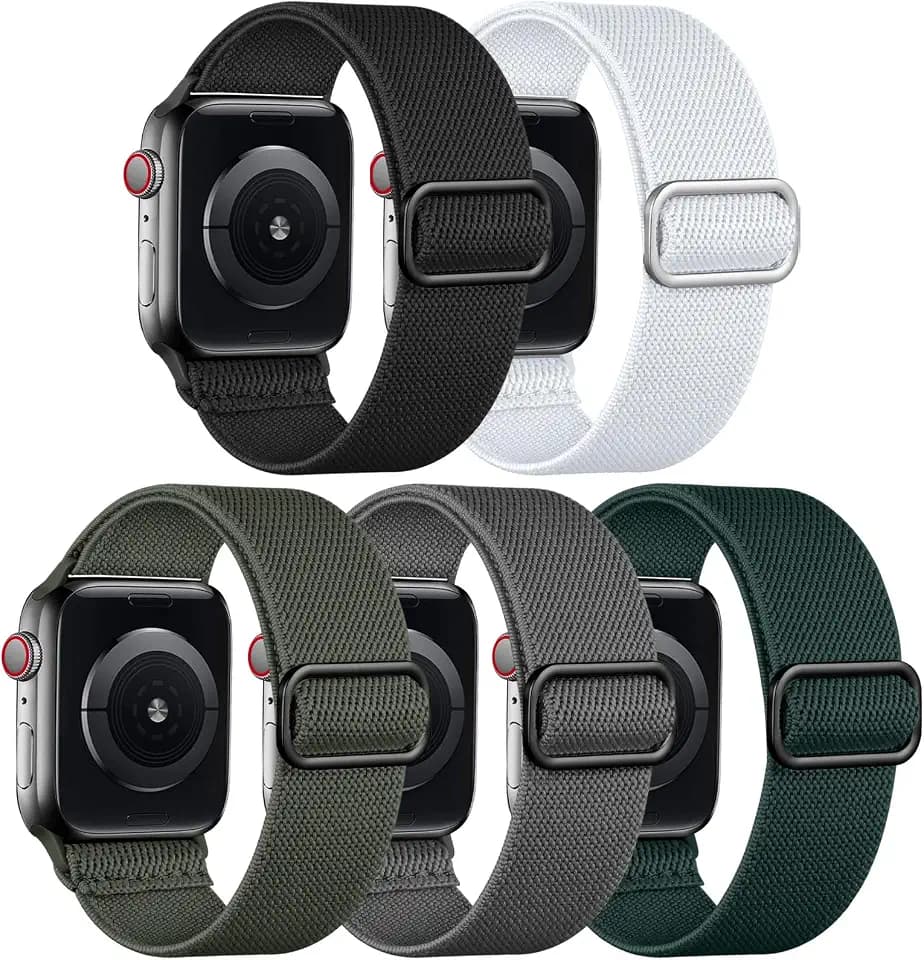 Adorve Stretchy Solo Loop Compatible with Apple Watch Bands for Men Women