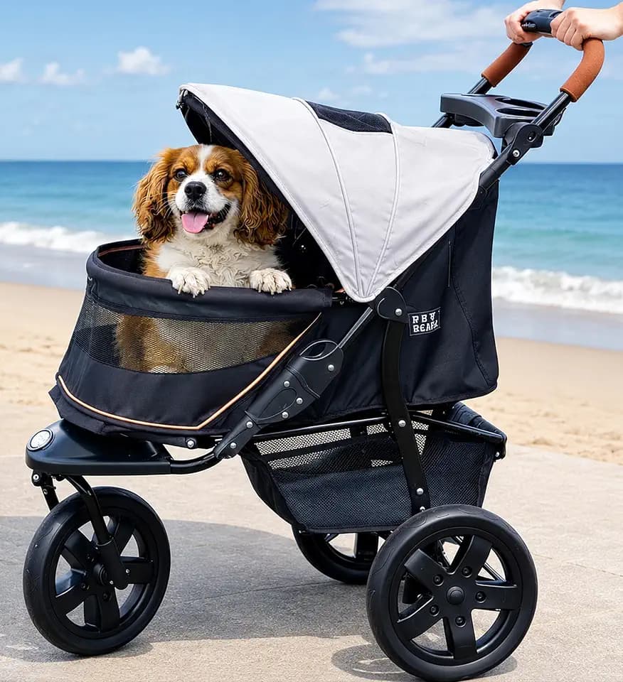 Pet Gear No-Zip AT3 Jogger Pet Stroller for Cats/Dogs, Light Sand