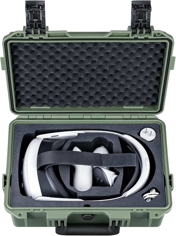 Lykus Titan OQ200 Waterproof Hard Case for Quest 3S/3 and Elite Head Strap