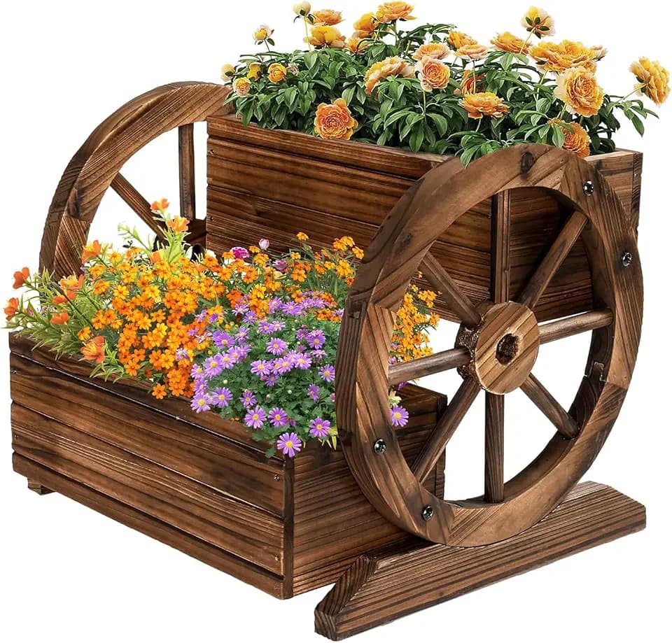 LIQING Garden Decor，Planter for Outdoor Plants - Outdoor Decor Planters for Flowers and Vegetables - Premium Stylish Patio, Balcony, Porch (XXL) (X)