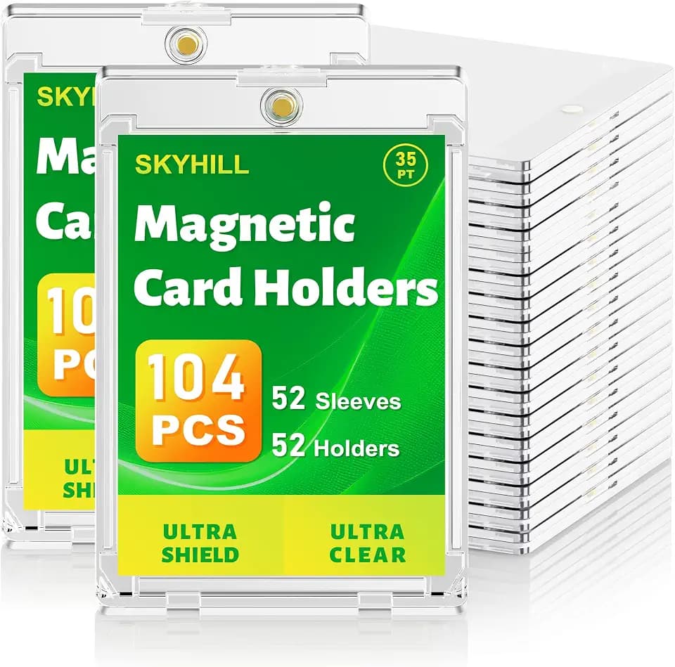 SkyHill 52ct Magnetic Card Holder, 35pt Slim One Touch Hard Card Case