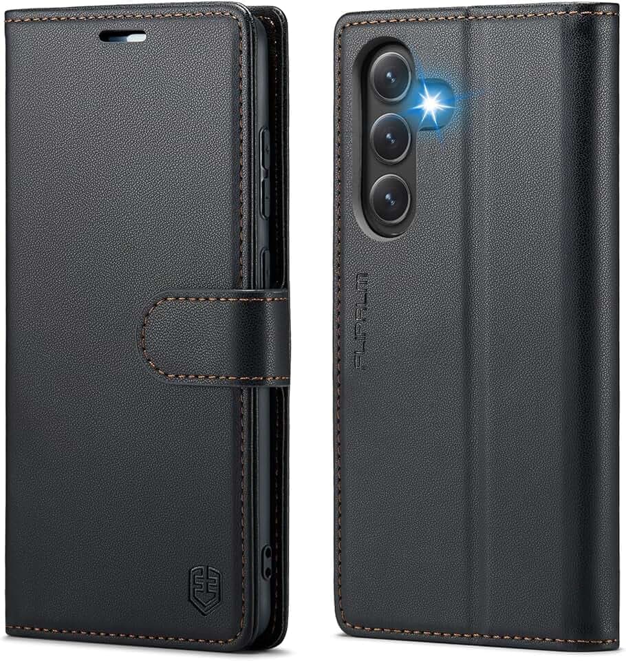 FLIPALM Wallet Case for Samsung Galaxy S24 FE 6.7", Black