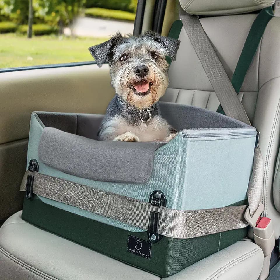 A 4 Pet Dog Booster Car Seat, Under 25 lbs, Patent Buckles