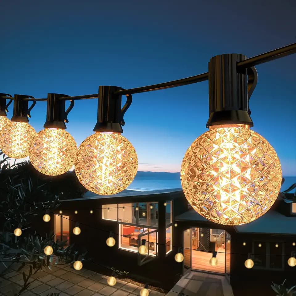 GlobaLink G50 LED Lichterkette Warmweiß 10,5M erweiterbar IP65