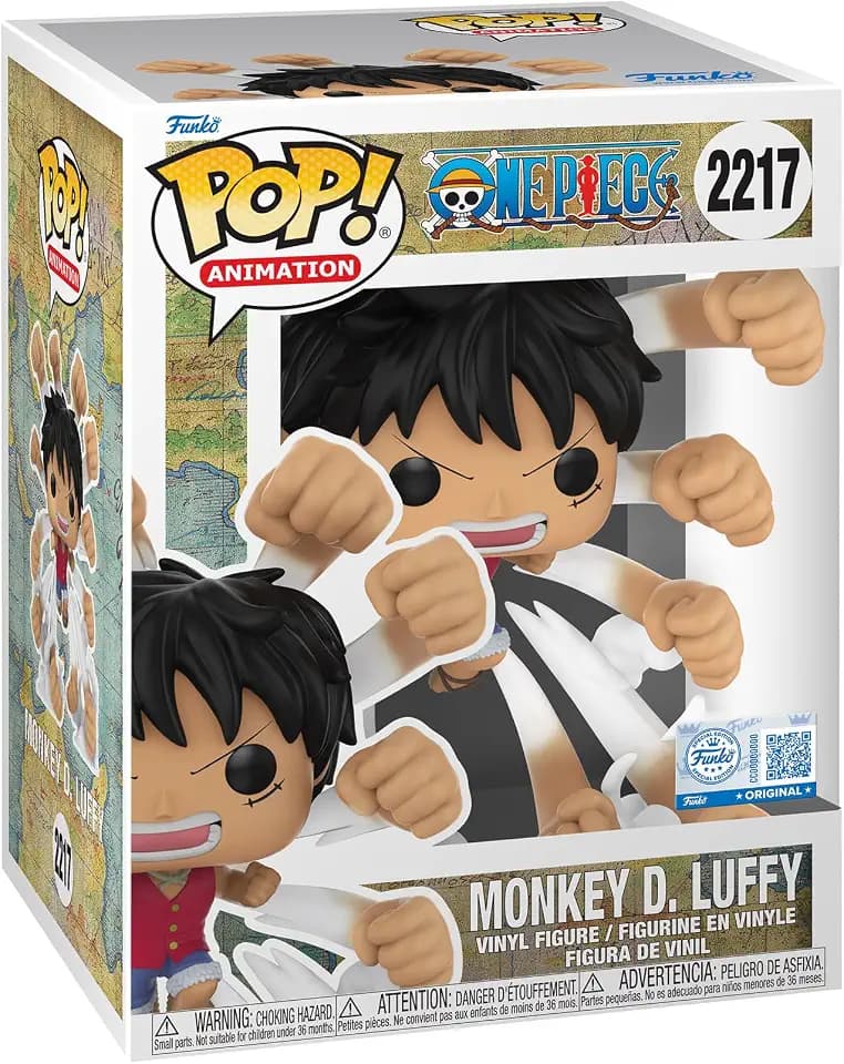 Funko POP! Premium: One Piece - Luffy - Gum Gum Gatling - Amazon Exklusiv - Sammelbare Vinylfigur - Geschenkidee - Offizielles Merchandise - Spielzeug für Kinder & Erwachsene