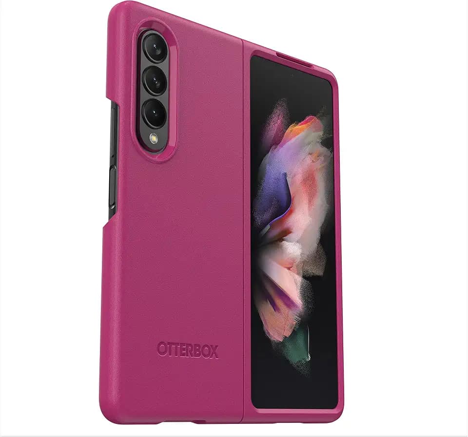 OtterBox Thin Flex Hülle für Samsung Galaxy Z Fold3 5G, stoßfest, sturzsicher, dünne Zweiteilige schützende Hülle, Getestet nach Militärstandard, für Faltbare Handys, Rosa