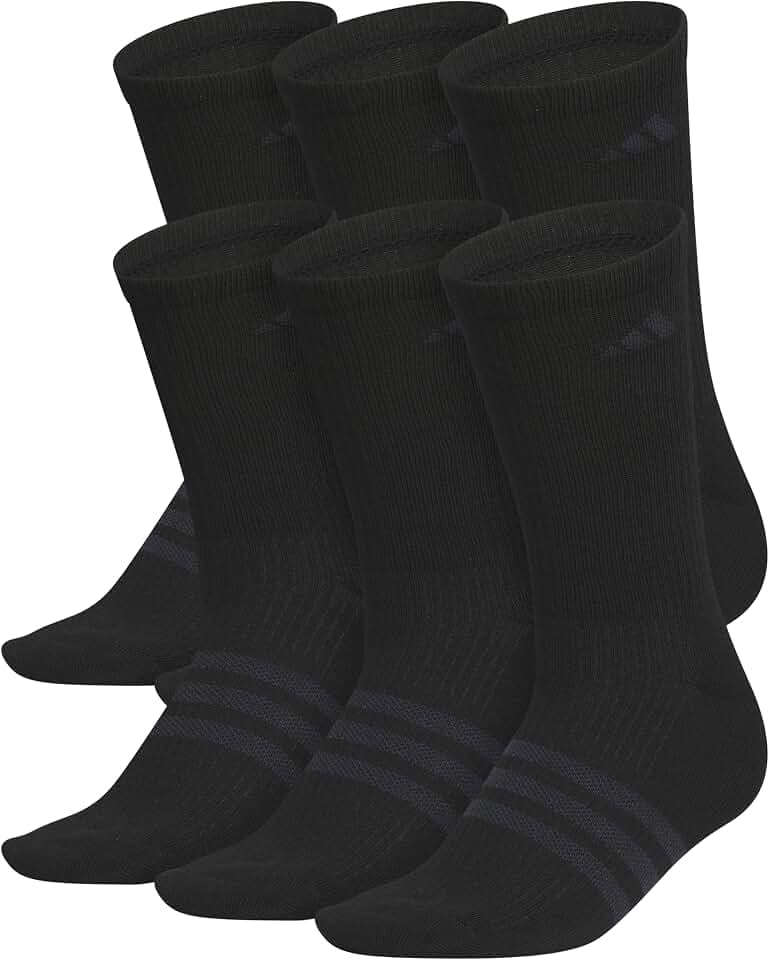 adidas Men's Superlite Crew Socks 6 Pairs