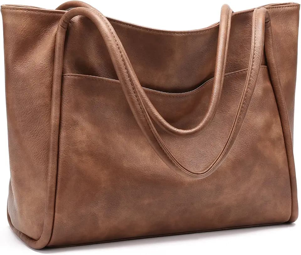 GAEKEAO Tote Bag for Women Vegan Leather Zipper Shoulder Bags Travel Purses