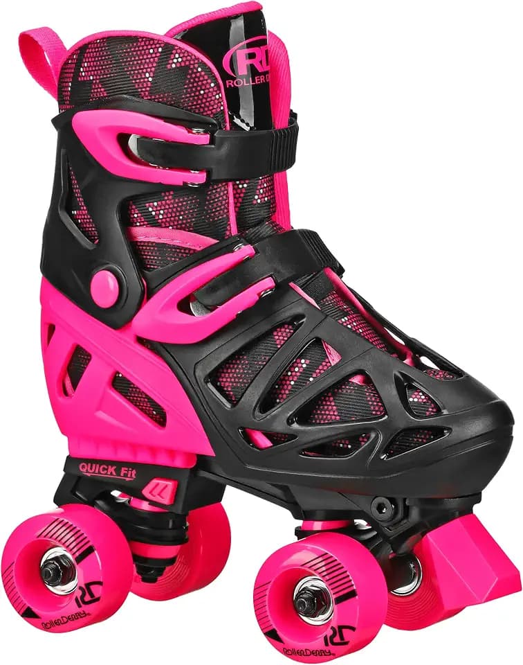 Roller Derby Trac Star Adjustable Skates for Kids, Beginners