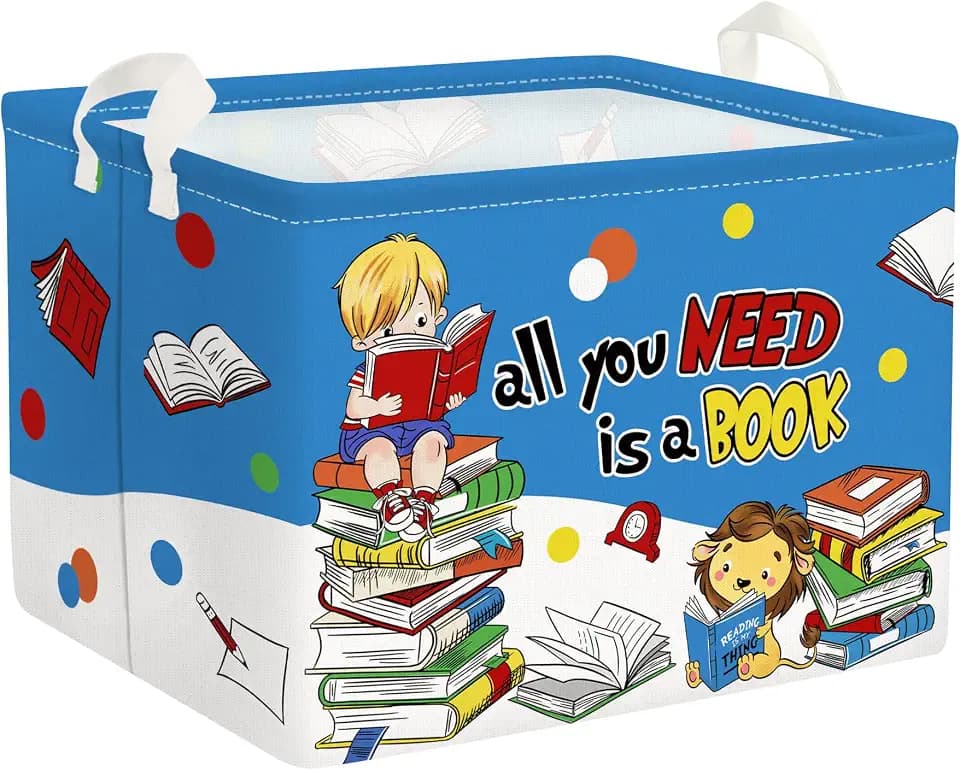 Clastyle Large Reading Corner School Classroom Book Basket Toy Nursery Bin
