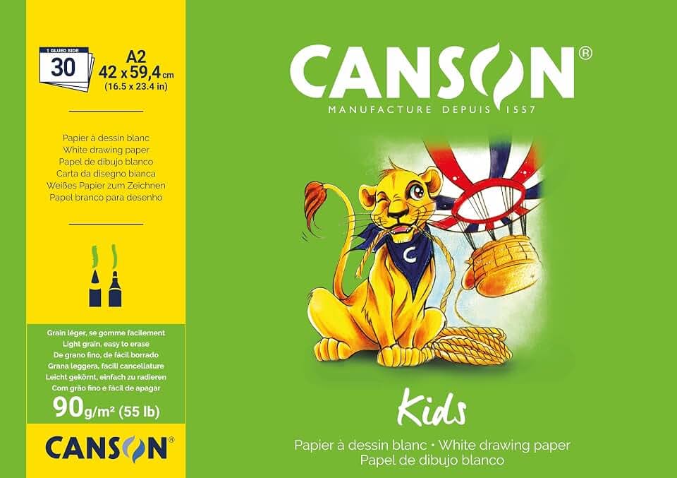 Canson 400015582 Hobby, Zeichenpapier, A2, weiß