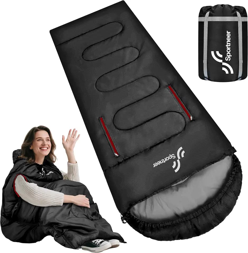 Sportneer Schlafsack Outdoor, Deckenschlafsack 220 x 85 cm