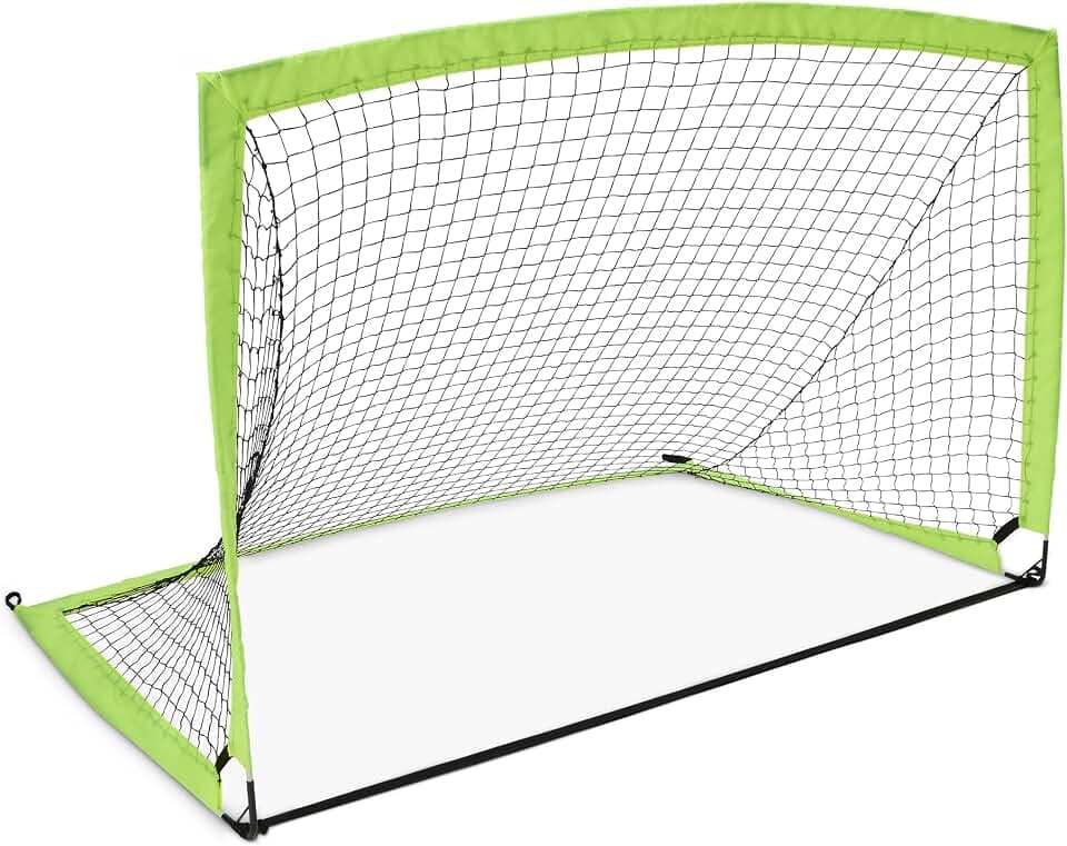 Amazon Basics Portable Pop Up Soccer Goal Net for Backyard Practice Training with Carrying Bag