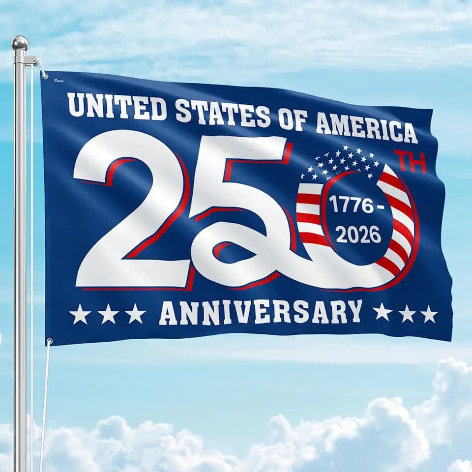 FLAGWIX American 250 Years Anniversary Flag, 3 x 5 ft Grommet Flag