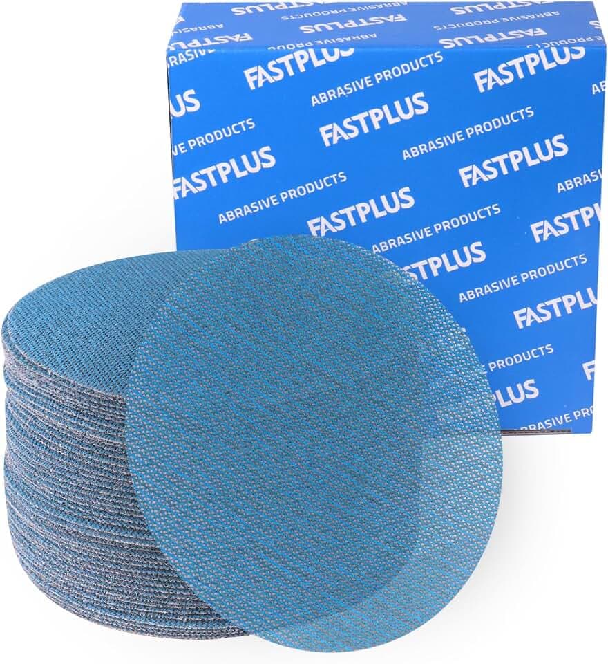 40x Blau Schleifgitter 150mm Klett P240 Staubfrei Für Exzenterschleifer
