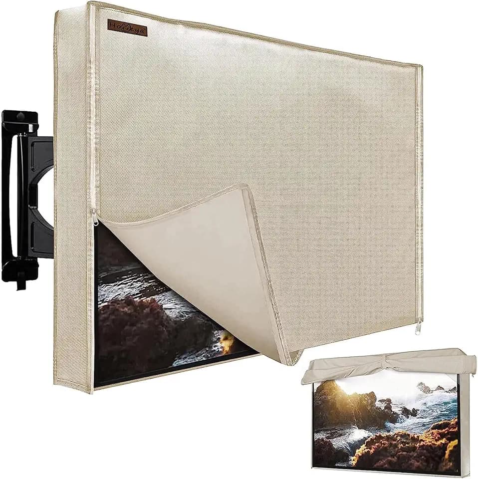 Outdoor TV Cover 71-75 Inch, 600D Waterproof and Weatherproof, with Zipper