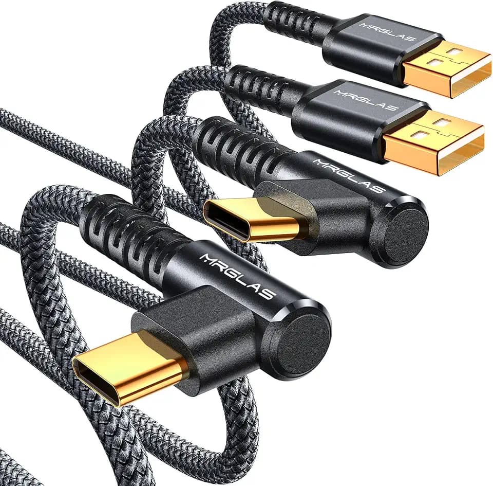 MRGLAS 3.2A USB C Charger Cable, [2-Pack,6.6FT] USB A to USB C Cable