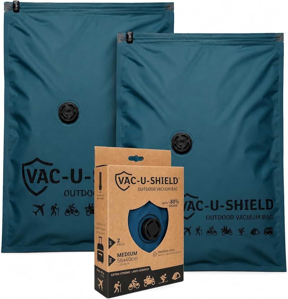 Vac-U-Shield Outdoor Vakuumbeutel, 2er-Set, Blau 56x40 cm, kratzfest
