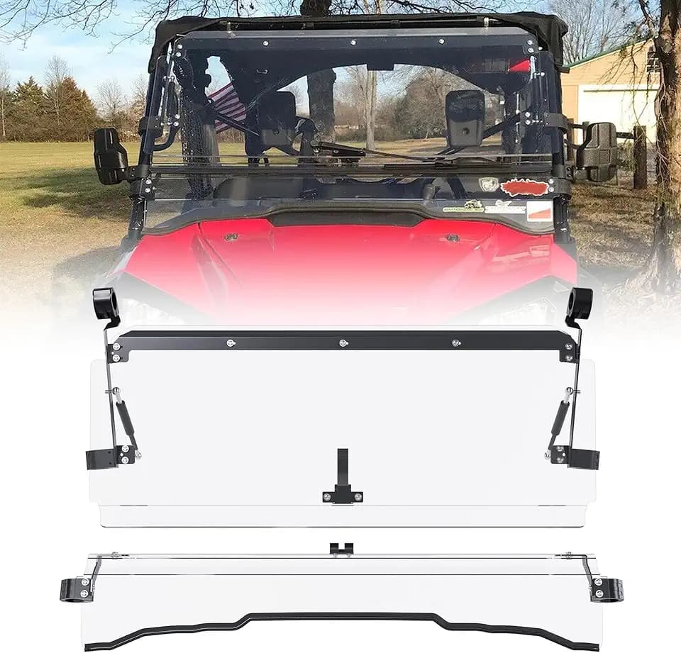 HECASA Windshield Compatible with 2016+ Honda Pioneer 1000 1000-5 1000-6