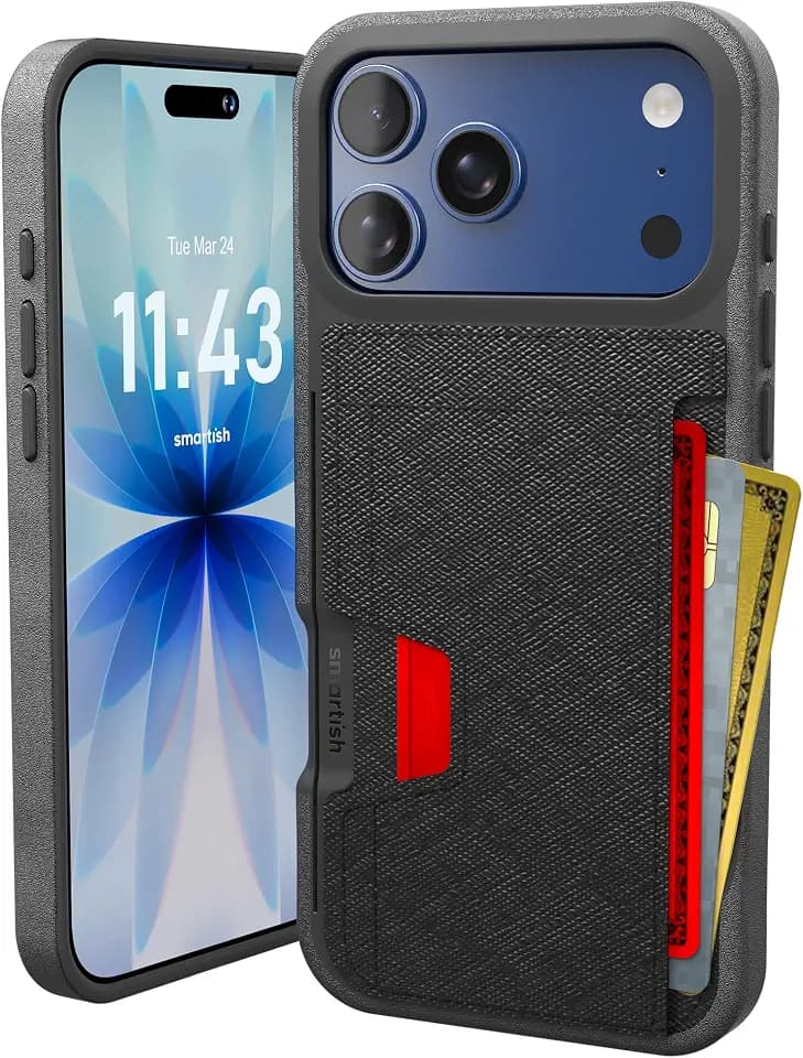 Smartish iPhone 18 Pro Max/17 Pro Max Wallet Case, Wallet Slayer V2, Black