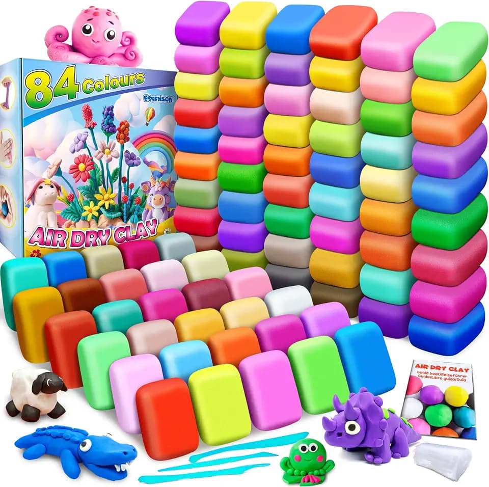 Air Dry Clay, 84 Colors Modeling Magic Clay for Kids