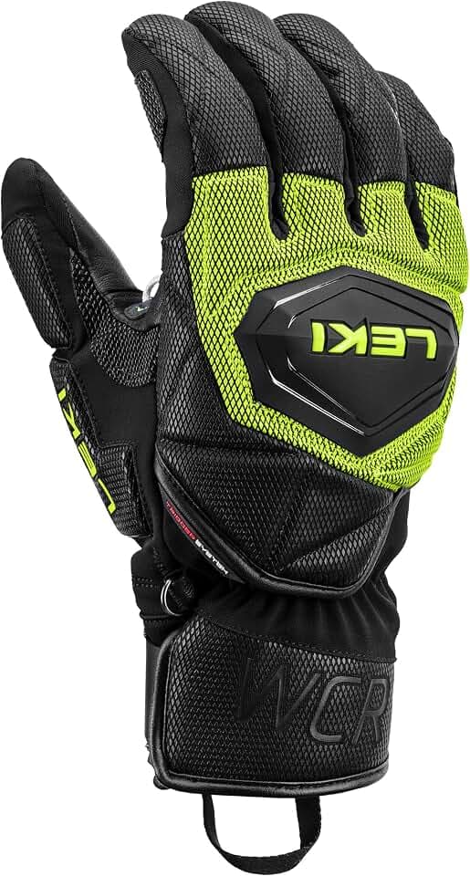 LEKI WCR Coach 3D Unisex Winterhandschuhe Skihandschuhe schwarz-gelb schwarz