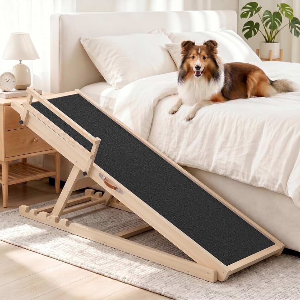 Dog Ramp for Couch, Adjustable Height Ramps for Pets to Get on Bed