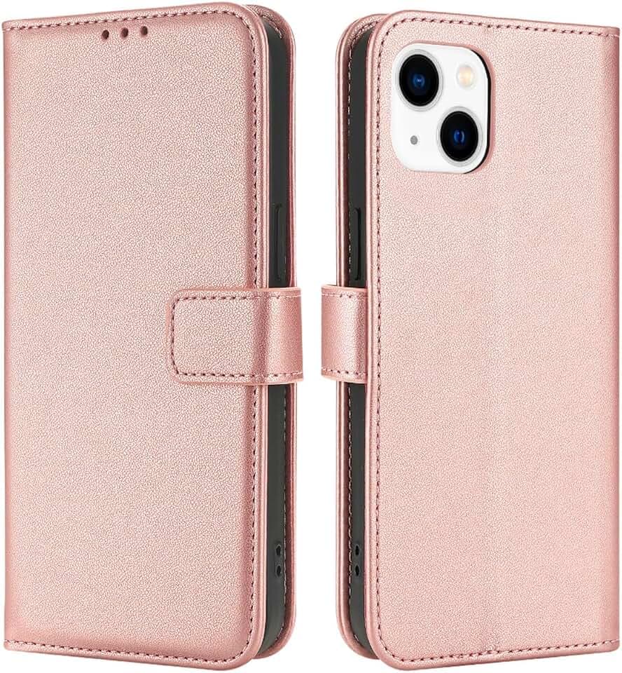 Hülle Klappbar Klapphülle für iPhone 13 / iPhone 14, Rose Gold