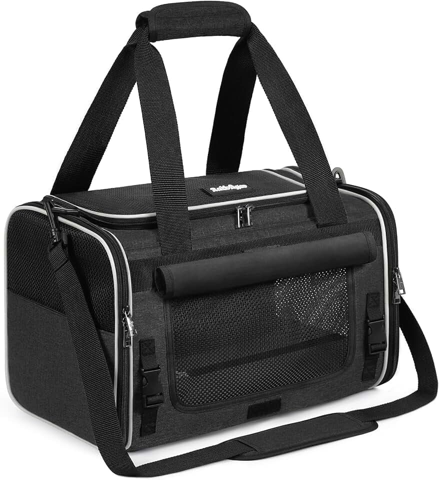 rabbitgoo Cat Carrier Soft with Rollable Flap, Travel Safe for Car Airline