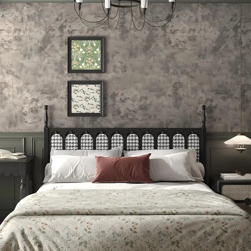 JSEVEM 48"×118" Light Brown Concrete Wallpaper Peel and Stick Industrial Beige Gray Cement Contact Paper Vinyl Warp Matte Textured Self Adhesive Wall Paper for Bedroom Bathroom Office Walls