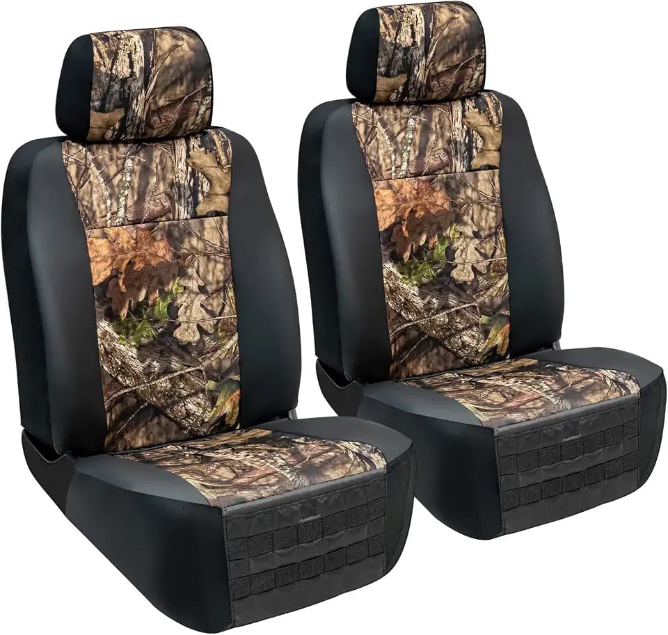 LPI Truck Mossy Oak Camo Heavy Duty Front Seat Covers 2PCS, for Pickup/SUV